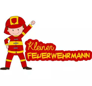 Little Firefighter Cheer wall stickers for kid - TenStickers