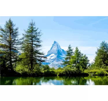 Matterhorn mountain snow nature decal - TenStickers