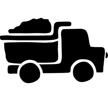 Construction truck silhouette toy decal - TenStickers