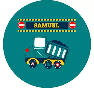 Truck Themed Personalization wall stickers for kid - TenStickers