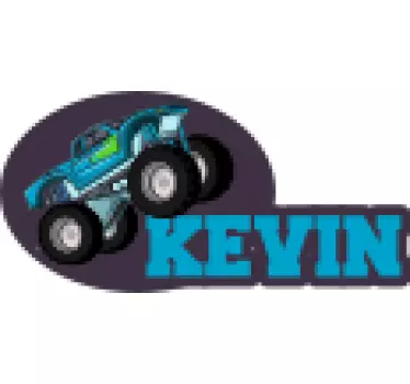 Personalised monster truck toy decal - TenStickers