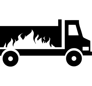 Flame truck toy decal - TenStickers
