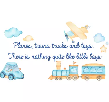 Planes trains, trucks and toys decal - TenStickers