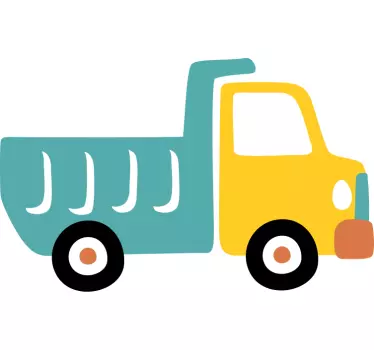 Colorful truck figure illustration sticker - TenStickers