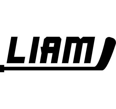 Hockey Name Design sports wall sticker - TenStickers