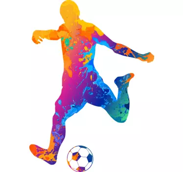 Paint splash football wall sticker - TenStickers