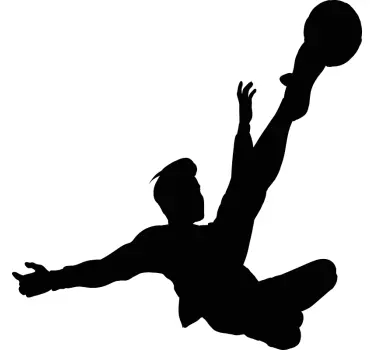 Upside down soccer kick sticker - TenStickers