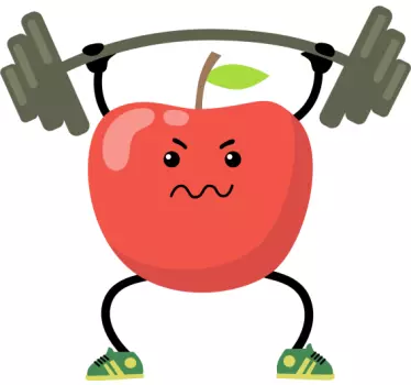 Fruit sticker strong apple lift - TenStickers