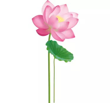 Lotus single flower flower wall decor - TenStickers