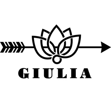 Customisable sticker lotus arrow design - TenStickers