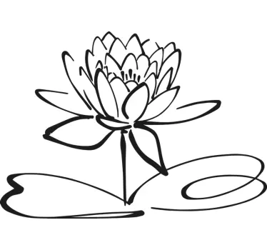 Minimalist Lotus flower wall decor - TenStickers