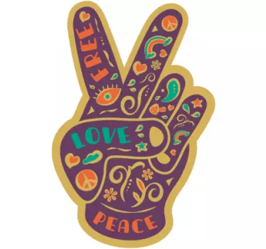 Object sticker peace hand gesture - TenStickers