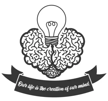 Creation of Our Mind  inspirational quote stickers - TenStickers