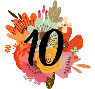 Customizable number and flower  Bike Decal - TenStickers