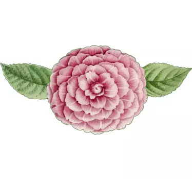 Peony single flower flower wall decor - TenStickers