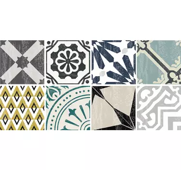 Cement look tile transfer - TenStickers