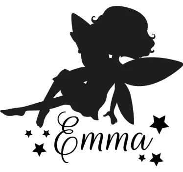 Fairy Girl Silhouette wall stickers for kid - TenStickers