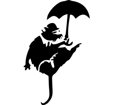 rat art banksy vinyl art - TenStickers