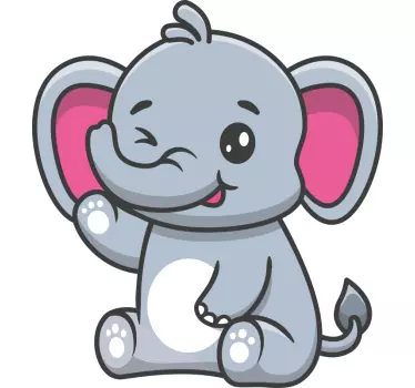 Baby elephant animal wall decor - TenStickers