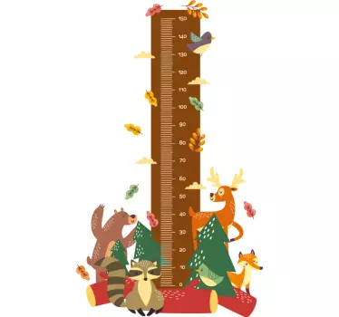 Animal Measurement Chart height chart wall sticker - TenStickers