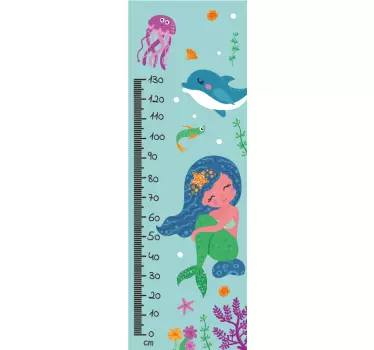 Height chart whale height chart decal - TenStickers
