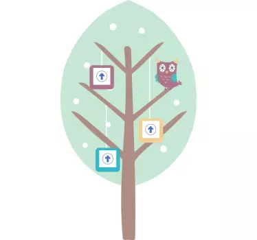 Cute Owl Tree wall stickers for kid - TenStickers