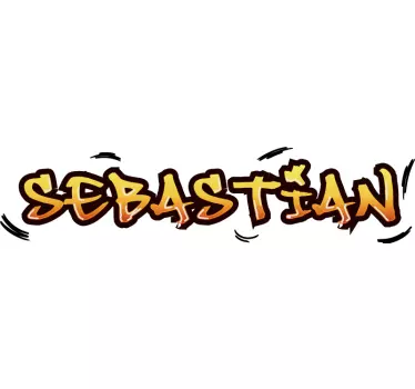 Customisable sticker colorful name design - TenStickers