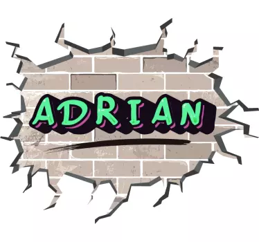 Brick Wall Graffiti urban decal - TenStickers