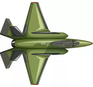 Fighter plane  illustration wall art - TenStickers
