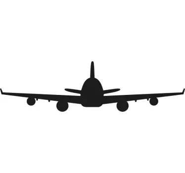 Airplane taking off illustration wall art - TenStickers