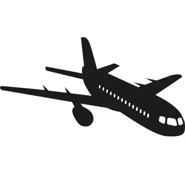 Boeing plane flying illustration wall art - TenStickers