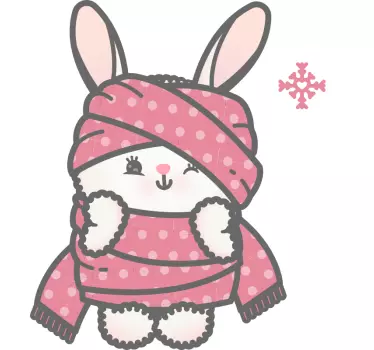 Cute anime rabbit cartoon wall sticker - TenStickers