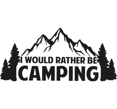 Mountain and forest with text nature stickers - TenStickers