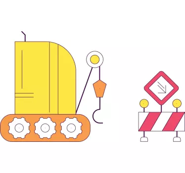 Construction vehicle excitement wall stickers for kid - TenStickers