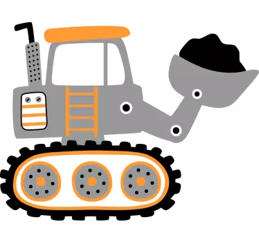 Kids bagger grey Kids Bedroom Wall Sticker - TenStickers