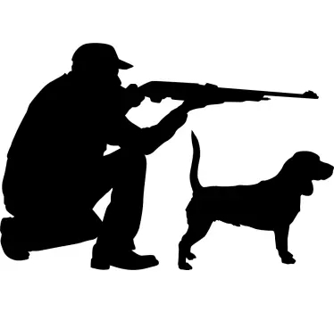 Hunter & Dog people decals - TenStickers