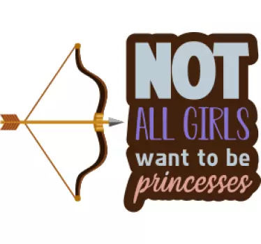 Hunter princess inspirational quote stickers - TenStickers