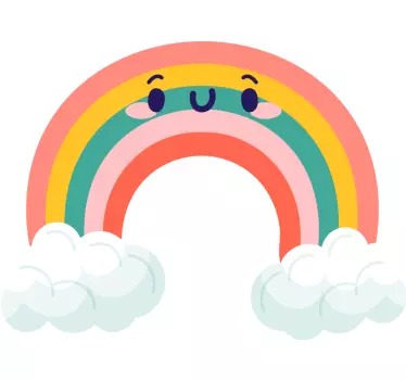 Wall stickers for kid happy rainbow art - TenStickers