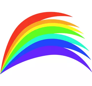 Cartoon rainbow spikey cartoon wall decal - TenStickers