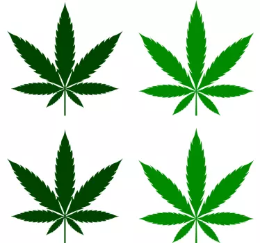 Cannabis Leaf plant decals - TenStickers