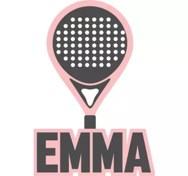 Sports wall sticker custom tennis racket design - TenStickers