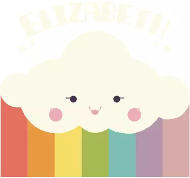 Wall stickers for kid cute happy cloud - TenStickers