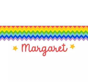 Wall stickers for kid rainbow zigzag pattern - TenStickers
