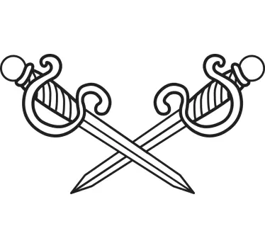 Object sticker intersecting blades design - TenStickers