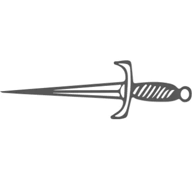 Object sticker stylized dagger outline - TenStickers