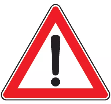 Caution Sign Sticker - TenStickers