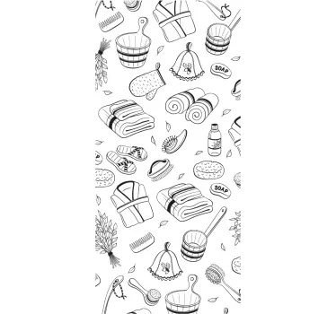 Bathroom items shower sticker - TenStickers
