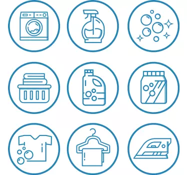 Laundry products shop window Decal - TenStickers