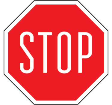 Stop Sign Sticker - TenStickers