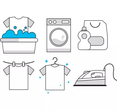 Laundry's signals Shop Window Decal - TenStickers